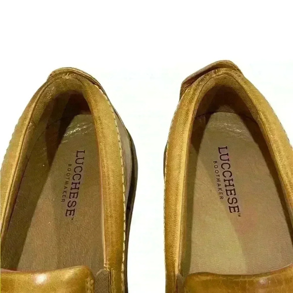 Lucchese Bootmaker Women’s Brown Tan Leather After the Ride Slip On Loafer 8.5 M - Picture 4 of 11